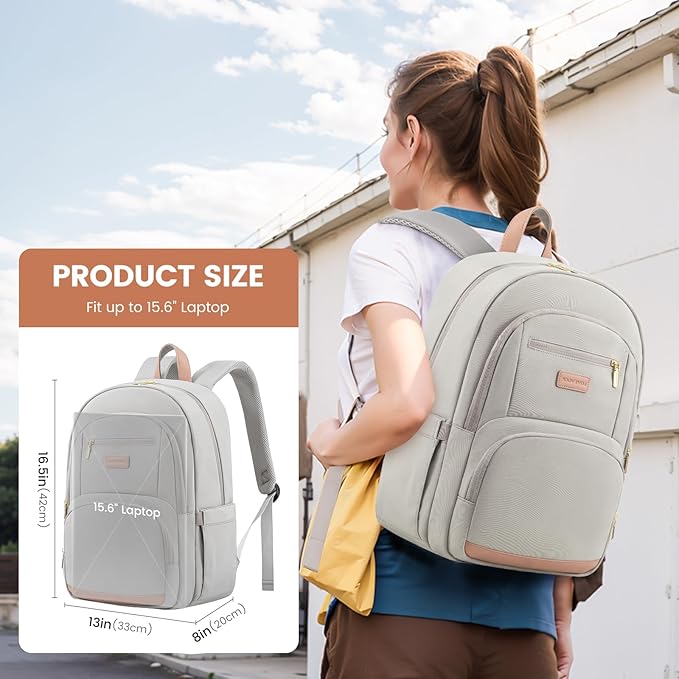 LOVEVOOK 17.3 inch Laptop Backpack - Versatile Work and School Backpack for Men and Women, Durable and Stylish Design