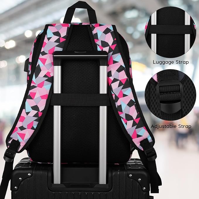 YAMTION Unisex School Backpack Leaves,Casual Bookbag Adults and Teens Schoolbag with USB Port for High School College Office Work Travel