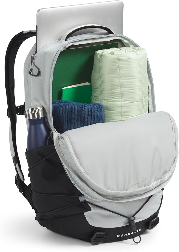 The North Face Borealis Commuter Laptop Backpack - Water Repellent, Laptop Sleeve, Large Main Compartment, Tin Grey Dark Heather/Asphalt Grey/TNF Black-NPF, One Size