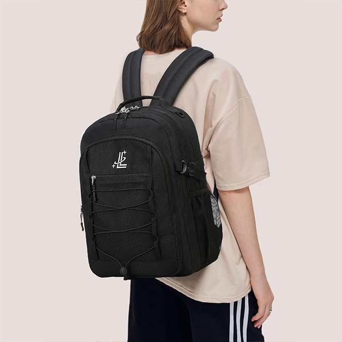 Lanola Man Women Children Casual Daypack Schoolbag Teenage Girls Bookbag Student College School Backpack - Black