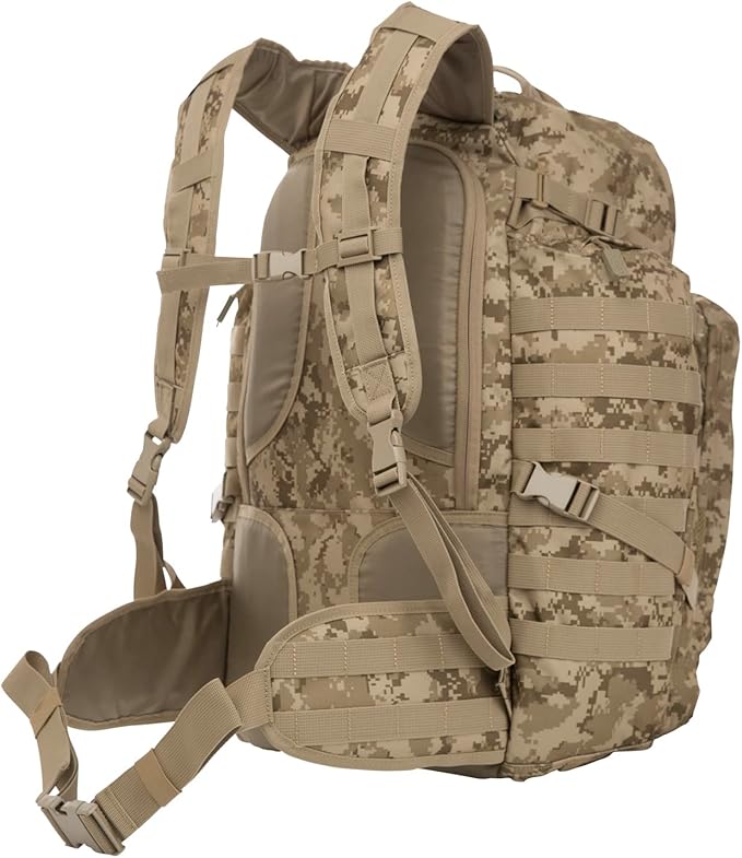 SOG Tools and Knives, Internal Frame Tactical Multi Day Overnight Travel and Work Backpack, Digital Camo, One Size