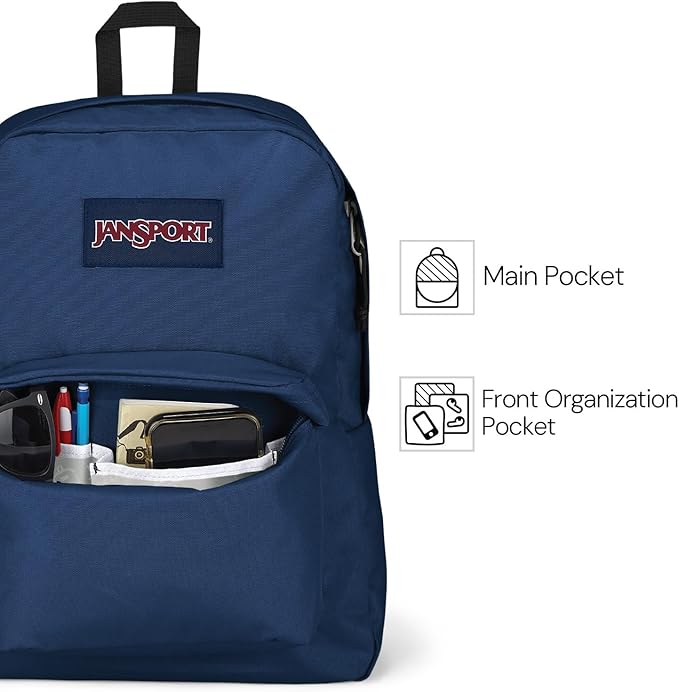 JanSport SuperBreak Plus Backpack with Padded 15-inch Laptop Sleeve and Integrated Bottle Pocket - Spacious and Durable Daypack for Work and Travel - Eyeball Blossom