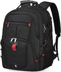 NUBILY Laptop Backpack 17 Inch Waterproof Extra Large TSA Travel Backpack Anti Theft College Business Mens Backpacks with USB Charging Port 17.3 Gaming Computer Backpack for Women Men Black 45L