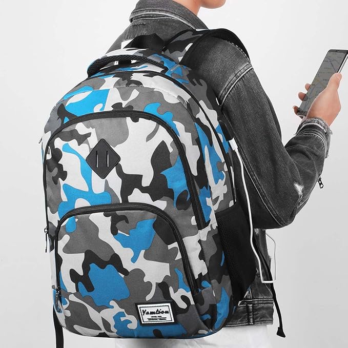 YAMTION Bag, Camouflaged Blue, 15.6 inch
