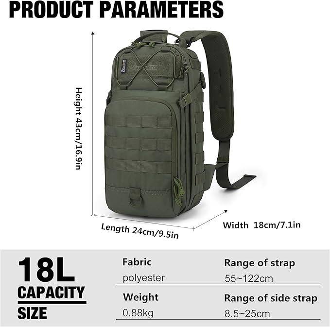 Mardingtop Small Tactical Backpack,Molle Military Rucksack Daypack for Backpacking Camping Hiking Traveling,18L Backpack