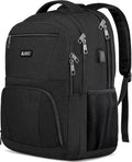 School Backpack for Teen Boys,15.6 Inch Anti Theft Laptop Bookbag with USB Charging Port, Water Resistant College, High School, Ergonomic Straps, Multiple Compartments, Men, Black