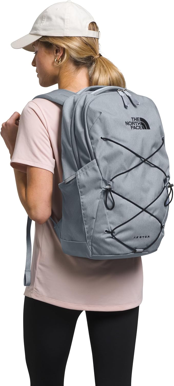 The North Face Jester Everyday Laptop Backpack - Commuter Daypack, Water Repellent, Laptop Sleeve, Mid Grey Dark Heather/TNF Black-NPF, One Size