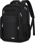 Black Backpack for Men Women, School Backpack for Boys Girls Teens, 15.6 Inch Laptop Backpacks with Reinforced Straps, Water Resistent Book bag, Work College Bookbag, back pack, Mochila para hombre