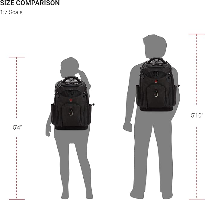 SwissGear Tool Bag Backpack, Fits Up to 17-Inch Laptop, Work Pack PRO, Black