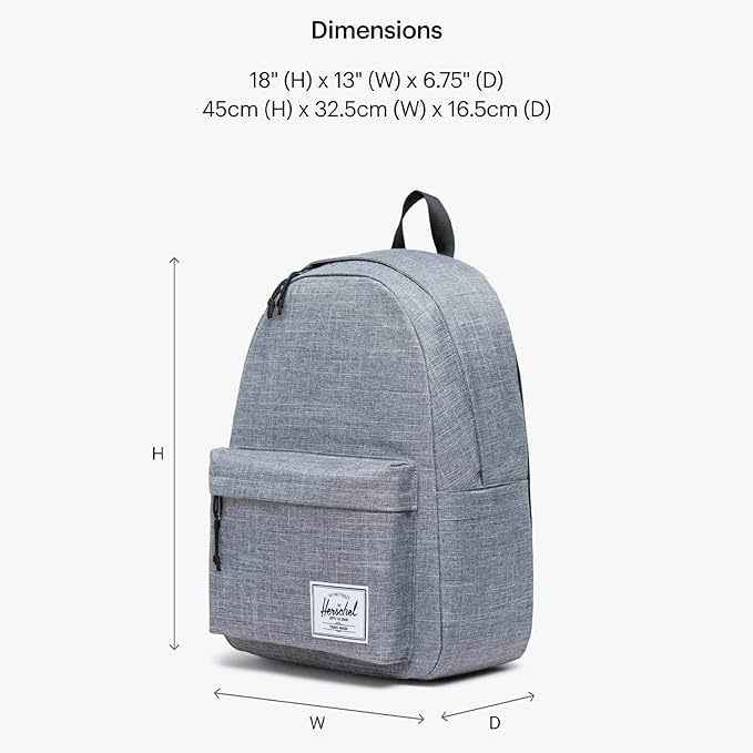 Herschel Supply Co. Unisex Herschel Classic Backpack Raven Crosshatch, XL - 30L