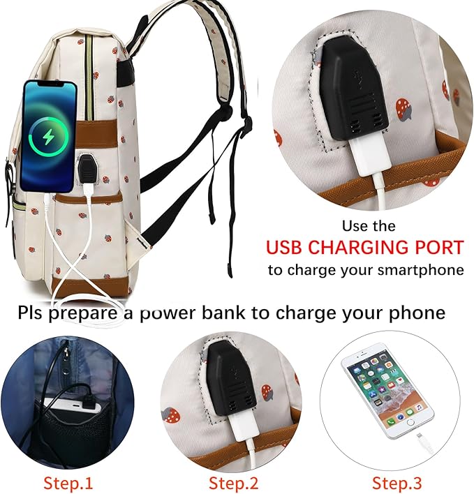 YGR Floral Laptop Backpack for Women, Female, School, Travel, Business, Outdoor Sports, Office, Work