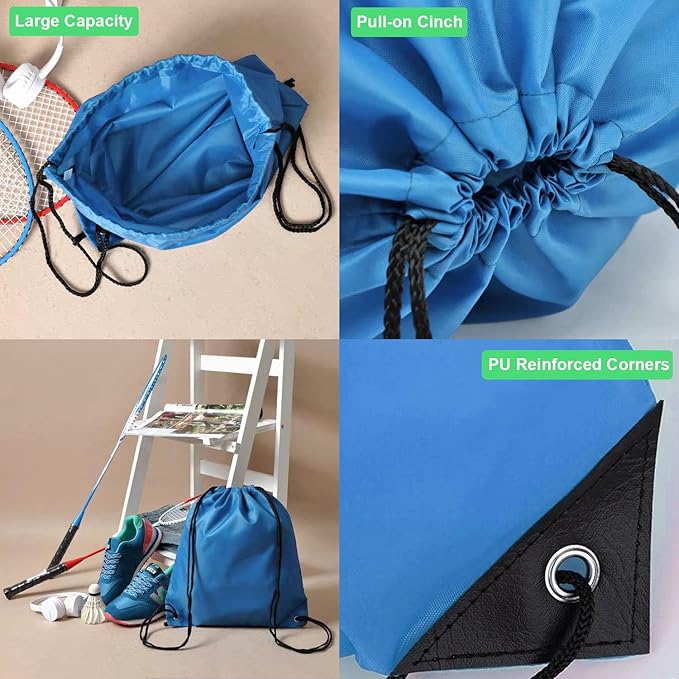 7-Pcs Drawstring Backpack,Drawstring Bags Bulk,Cinch Sack String Back Bag Draw String Storage Bags for Sports, Gym, Travel, Women Men Outdoor 7 Colors