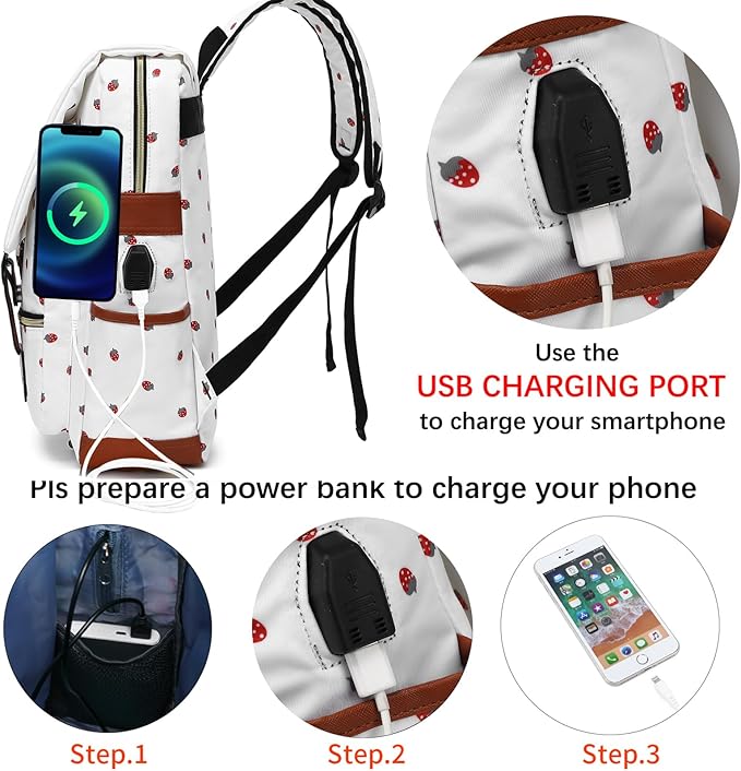 YGR Floral Laptop Backpack for Women, Female, School, Travel, Business, Outdoor Sports, Office, Work