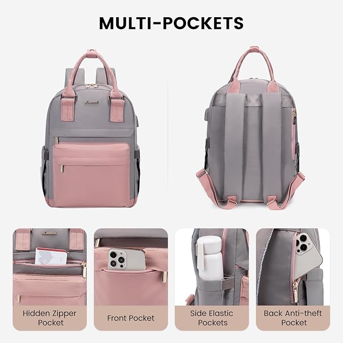 LOVEVOOK Mini Backpack for Women Stylish Waterproof Backpack Purse with USB Port, Cute Daypack for College Travel Party