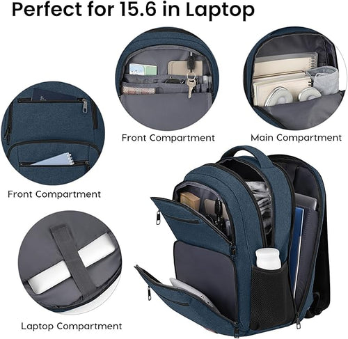 BIKROD Backpack for Boys Men, School Backpack for Teens Girls, Lightweight Casual High School Bookbag, Daily-use Travel Laptop Backpack with USB Charging Port Fits 15.6 Inch Notebook