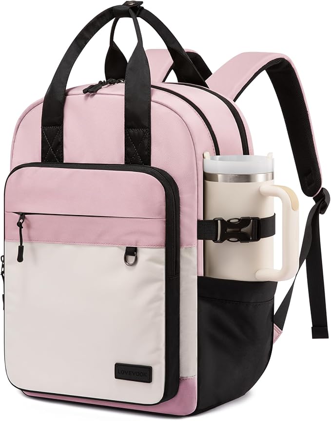 LOVEVOOK Laptop Backpack for Women, 15.6 Inch Computer Backpack Purse, Casual Daypack Carry-On Personal Item Travel Bag, College Bookbook for Teen Girls Students Back to School