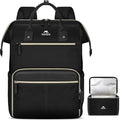 MATEIN Lunch Backpack, 17.3 Inch Laptop Backpack with Lunch Box, Stylish Nurse, Teacher Work Backpacks with Insulated Compartment, Meal Prep Bag for Women Men Commute Outdoor Picnic Camping, 2Pcs Set