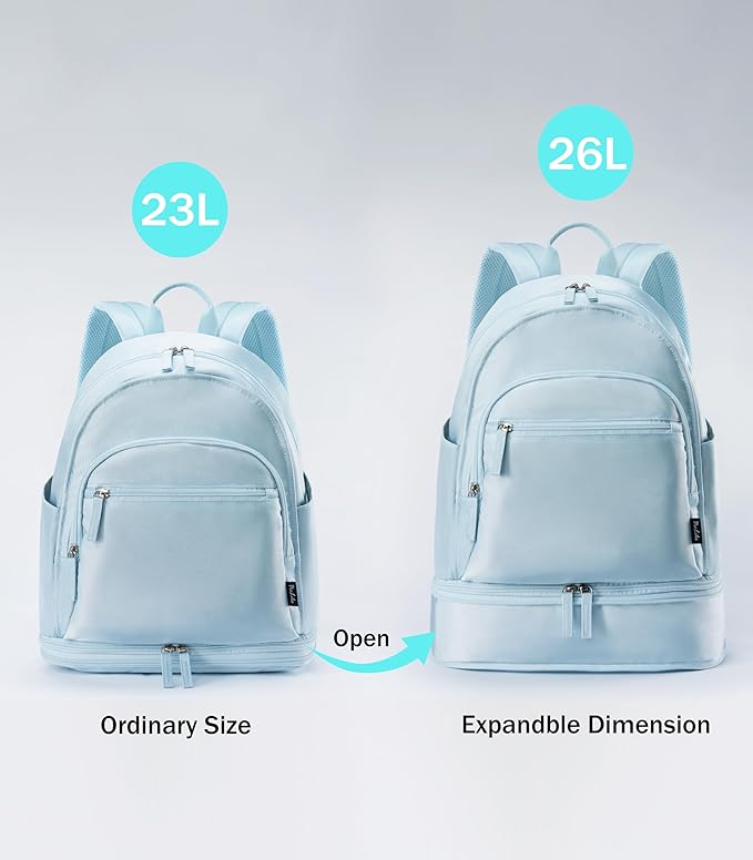 Gym Backpack for Women Men, Lightweight Gym Bag with Shoe Compartment, Waterproof Workout Backpack with Wet Pocket