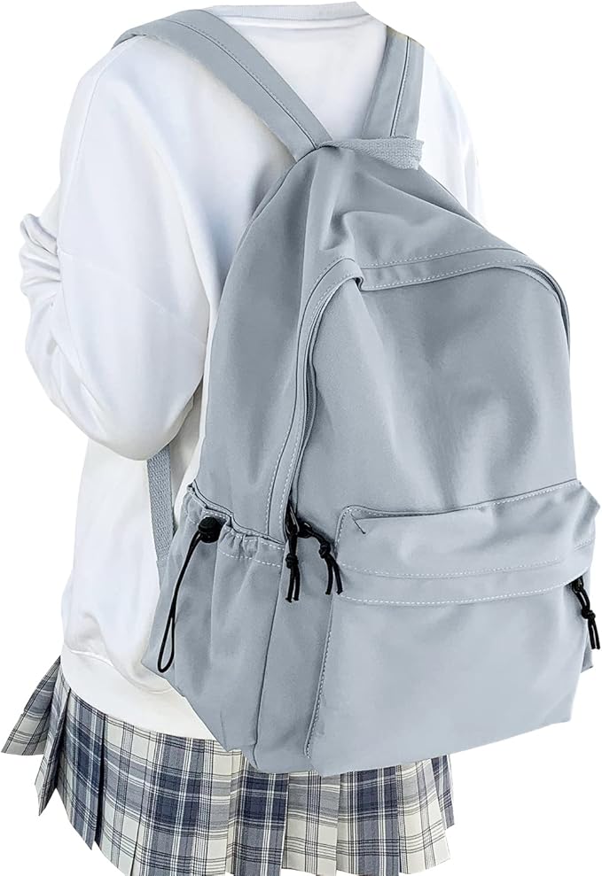 Simple School Backpack For Girls Boys,Waterproof Bookbag For Women Men,College Student School Bag,Lightweight Travel Rucksack Casual Daypack,Laptop Backpacks(Blue)
