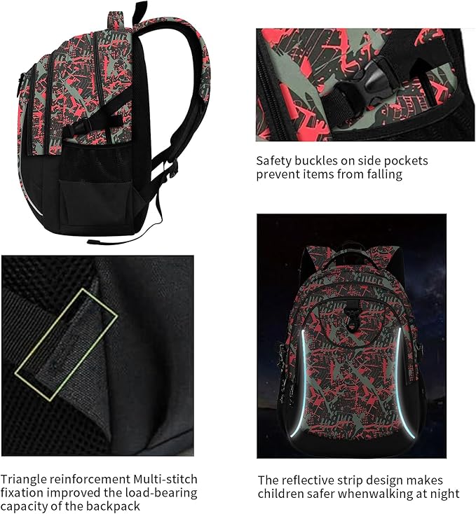 rickyh style School Backpack Travel Bag for Men & Women Lightweight College Back Pack with Laptop Compartmen