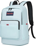 Classic Casual Backpack, Lightweight Daypack with 10 Pockets, Laptop Compartment, EVA Foam Pad (Sky blue)