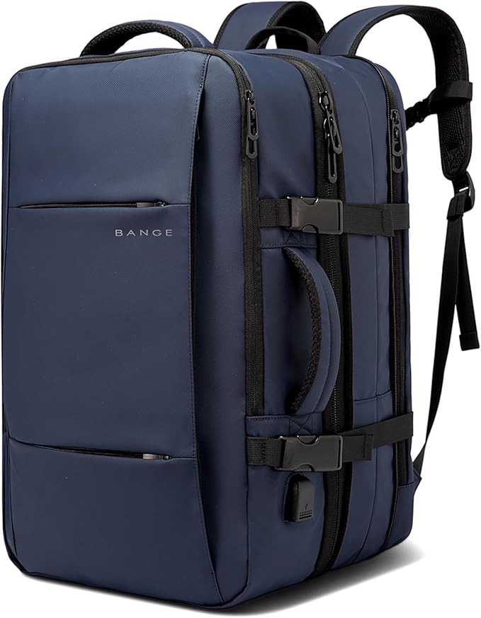BANGE 45L Travel Backpack, Expandable Backpacks,Traveling Business Backpack For 17.3” Laptop,Airport Suitcase Backpack For Men