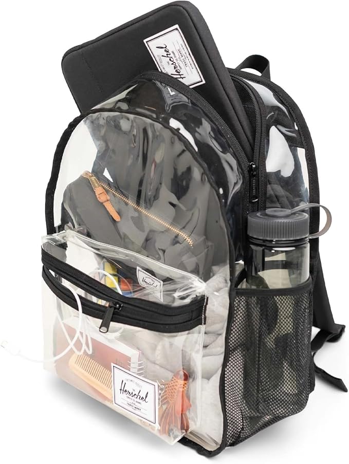 Herschel Supply Co. Classic Backpack, Clear/Black, Standard - 26L
