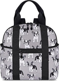 Women’s Backpack Purse Medium Size with Trolley Sleeve, Adjustable Strap/Top Handle, Water Resistant Travel Daypack, Gray Dog