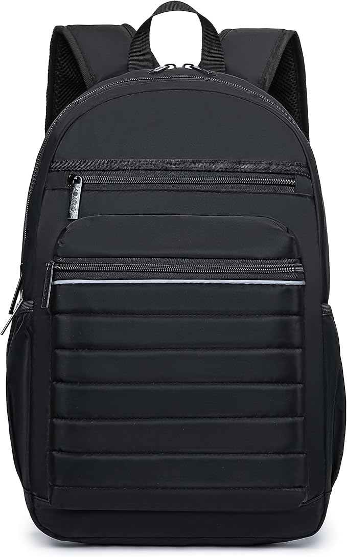 KEOFID Travel Backpack for Women, Womens Work Backpacks, Anti-theft Backpack Purse, Back pack for College Girls, Carry-On Travel Backpacks,Bookbag(Carbon Black)