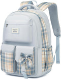 School Backpack for Teen Girls, Cute Bookbag Laptop Bag for Middle School Highschool College Women, Student Backpack Morral Escolar Niña (Blue)