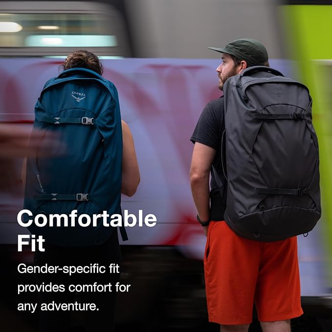 Osprey Farpoint 55L Men's Travel Backpack, Tunnel Vision Grey