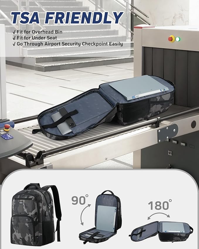 Business Laptop Backpack for Men,Anti Theft Computer Bag for Teens Boys with USB Charging Port,Water Resistant Fits 15.6 Inch Laptop and Notebook