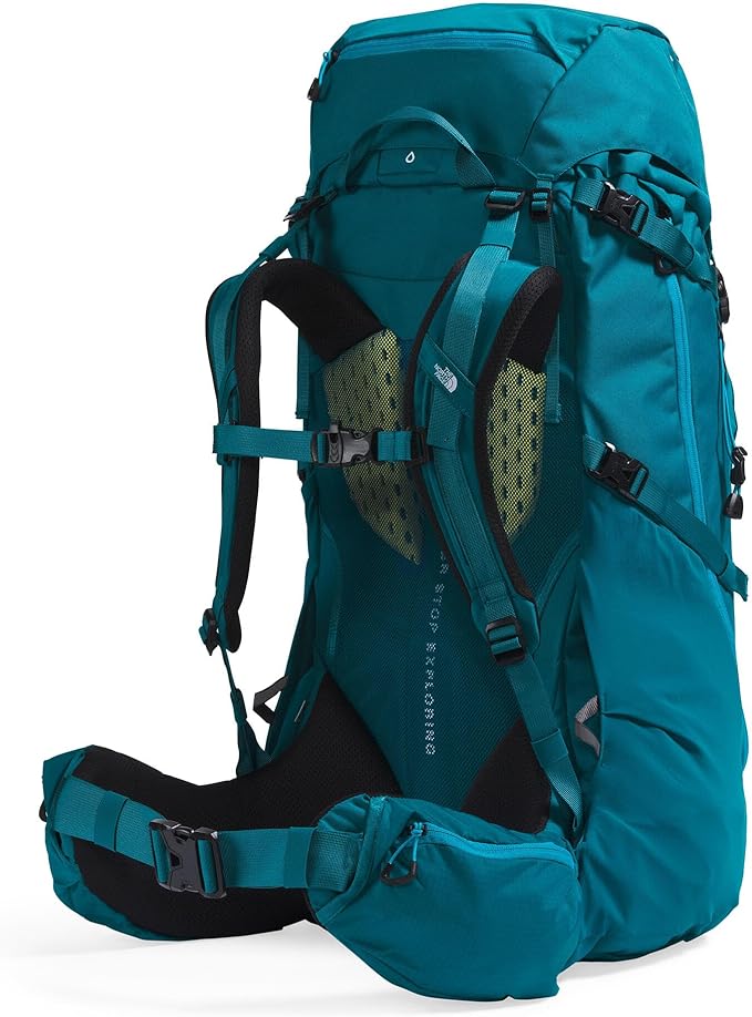 The North Face Women's Terra 55 Backpack - Hiking Pack, Women-Specific Fit, Cinch-Top Opening, Pole & Ice Axe Attachments, Blue Moss/Sapphire Slate-NPF, Medium/Long