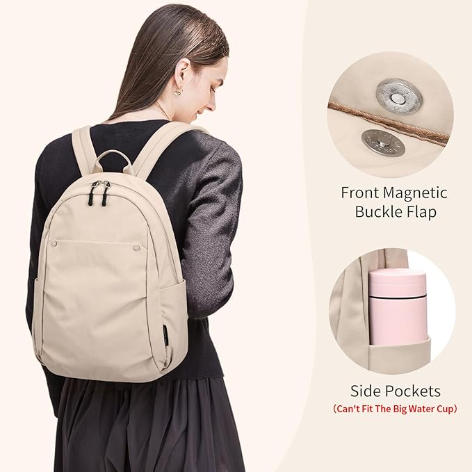 Mini Backpack for Women Fashion Small Backpack Purse Lightweight Daypack for Work Trave Daily,Apricot