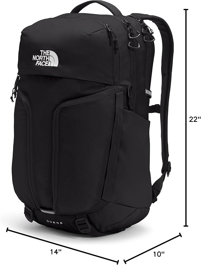 THE NORTH FACE Surge Commuter Laptop Backpack | Daypack With Water Repellent Finish, 16" Laptop Sleeve, Reflective Details