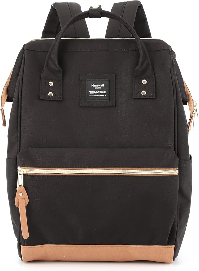 Himawari Laptop Backpack for Women&Men,Wide Open Large USB Charging Port 15.6 Inch Laptop Doctor College Work Bag(123#-Black)