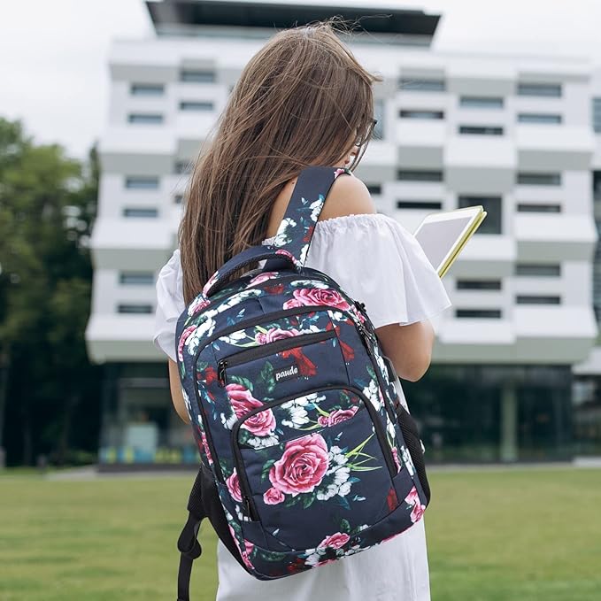 Paude Backpack for Women and Teen Girls,College Backpack Travel Laptop Bookbag for City Trip Office