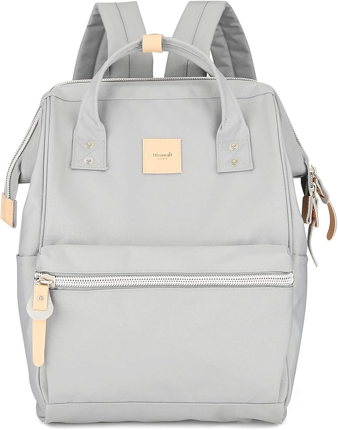 himawari Laptop Backpack for Women&Men Travel Backpack With USB Charging Port Large Business Bag Water Resistant College Bag Computer Doctor Bag(1881-Grey)