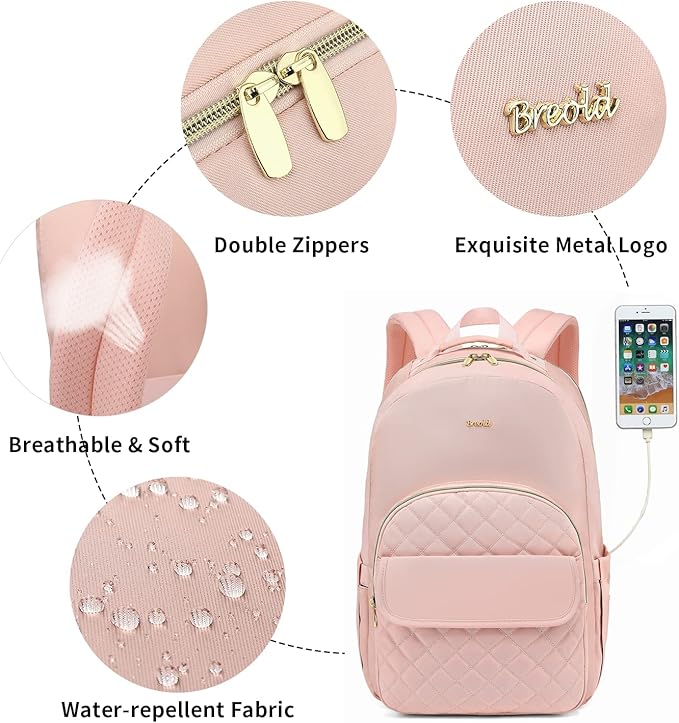 School Bookbags for Girls Work Backpack for Women 17.3 inch Laptop,College Backpack Nursing Daypack TSA Friendly for Trip Work Business Middle School