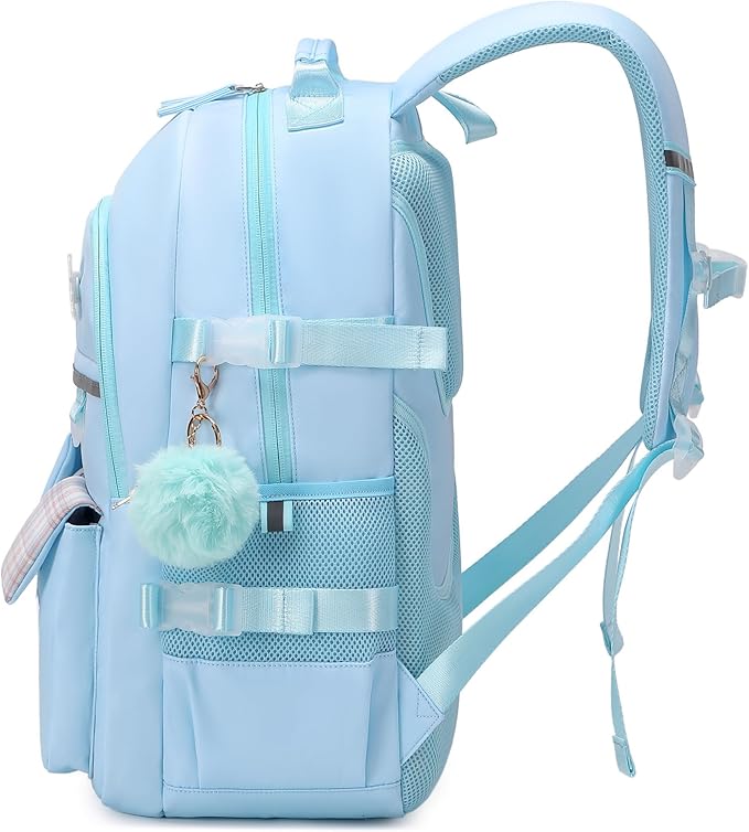 Backpack for Girls, 15.6 Inch Laptop School Bag Kids Kindergarten Elementary College Backpacks Large Bookbags for Teen Girl Women Students Casual Travel Daypacks (Blue)