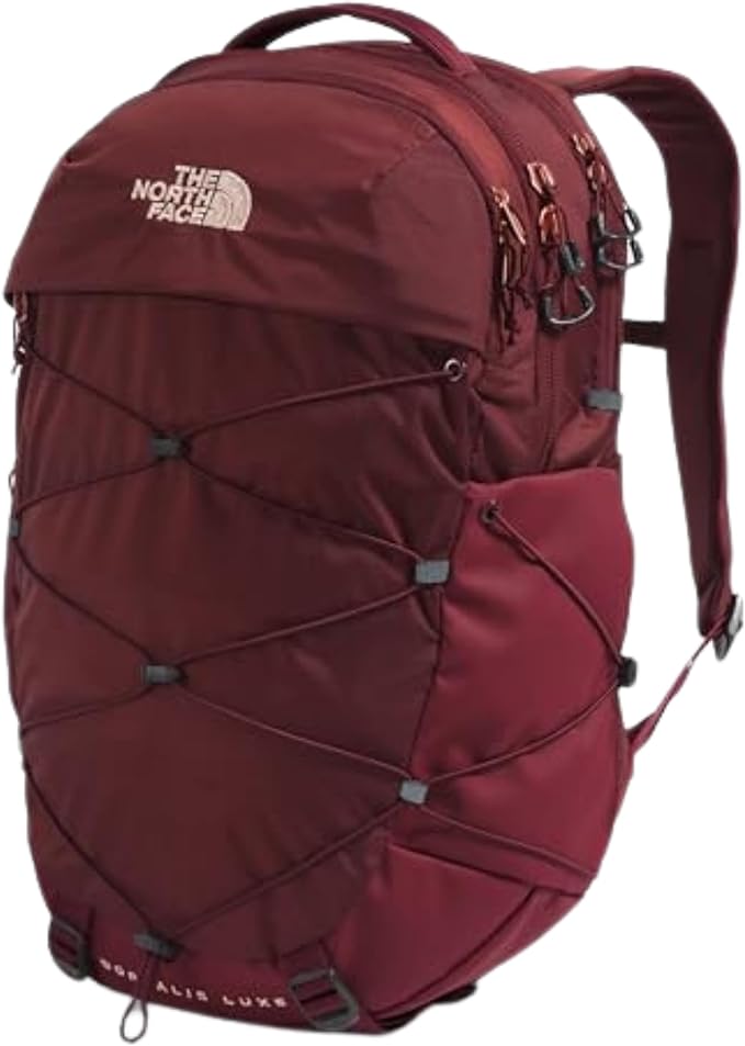 THE NORTH FACE Women's Borealis Luxe Commuter Laptop Backpack, Sumac/Burnt Coral Metallic, One Size