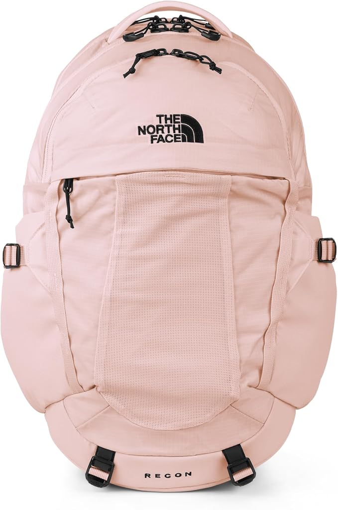 The North Face Women's Recon Everyday Laptop Backpack - PFAS Free, Pink Salt/TNF Black, One Size