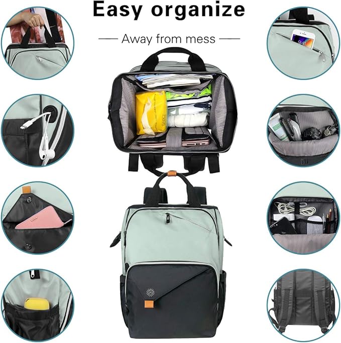 Hap Tim Laptop Backpack, Travel Backpack for Women,Work Backpack, Nurse Backpack, Teacher Backpack, Carry on Backpack(7651-GB)