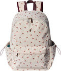 ESVAN Corduroy Backpack Lightweight Fashion 17 inch Laptop Bag for Women Casual College (Corduroy cherry)