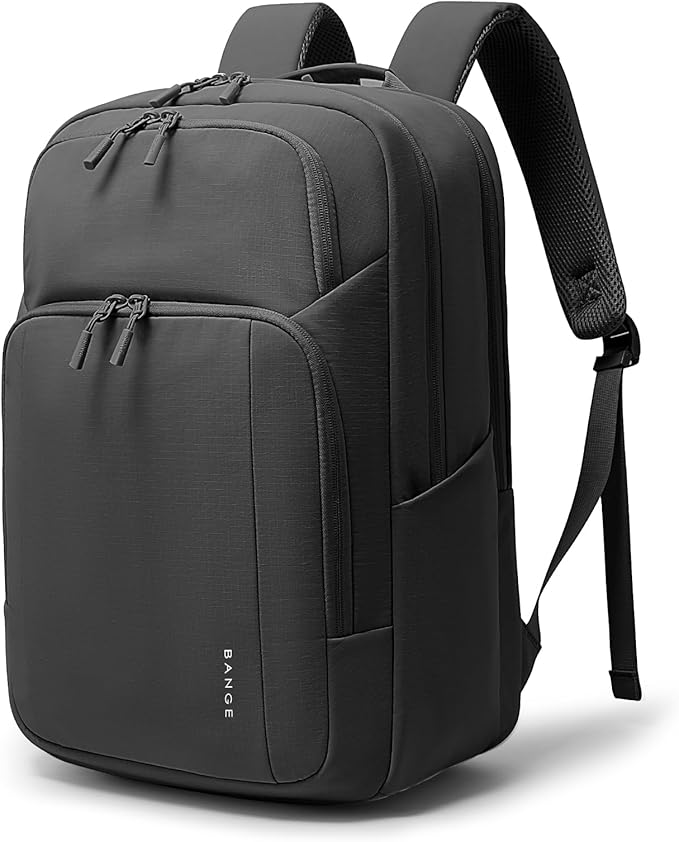 BANGE Casual Daypacks With Separated 15.6 Inches Laptop Compartment, FAA Flight Approved Weekender Bag Carry on Backpack, Waterproof Commute Work for Men and Women