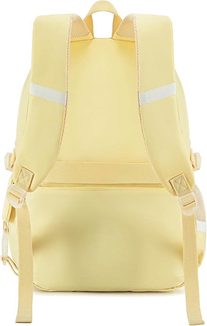 Backpack for girls Laptop Backpacks 15.6 Inch College Cute Bookbag Anti Theft Primary Elementary School Bag Casual Daypack for Teens Girls Women Students （Yellow