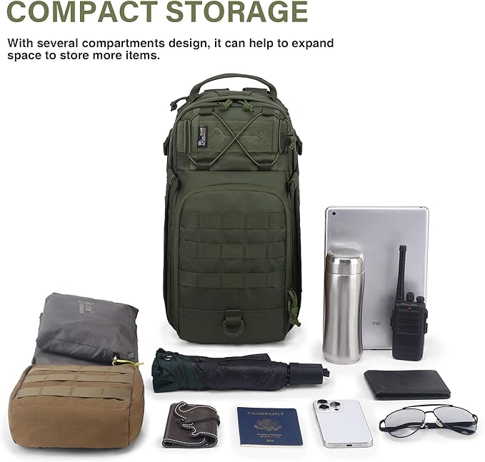 Mardingtop Small Tactical Backpack,Molle Military Rucksack Daypack for Backpacking Camping Hiking Traveling,18L Backpack