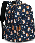 Leaper Water Resistant Backpack for Women: Durable Daypack Large Capacity with Laptop Compartment & 2 Water Bottle Pockets for Outdoor Enthusiasts Trekking Travel Work College Dark Blue