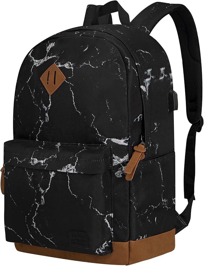 Goloni Backpack for Men Women, Anti-Theft Travel Laptop Backpack, Water Resistant 17.3 Inch USB Charging Backpack, Large Capacity Work Commute Bag
