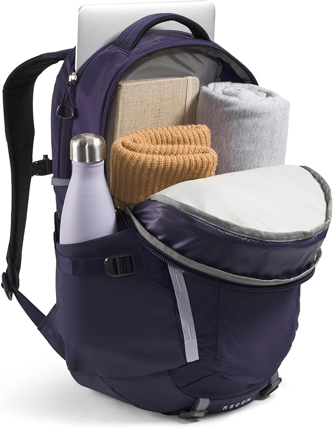 The North Face Women's Recon Everyday Laptop Backpack - Commuter Travel Bag, 18" Laptop Sleeve, Water-Repellent, Eternal Purple/Blue Flax, One Size